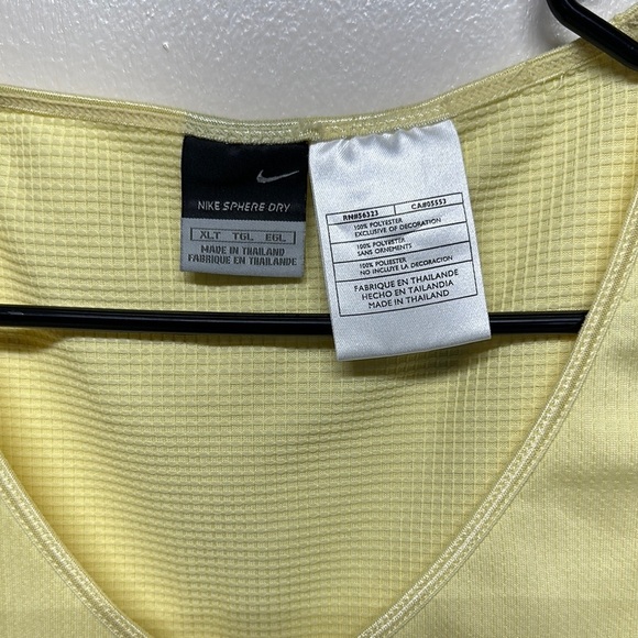 Nike Sphere  DryYellow Athletic Tank Top V-Neck - Picture 2 of 7